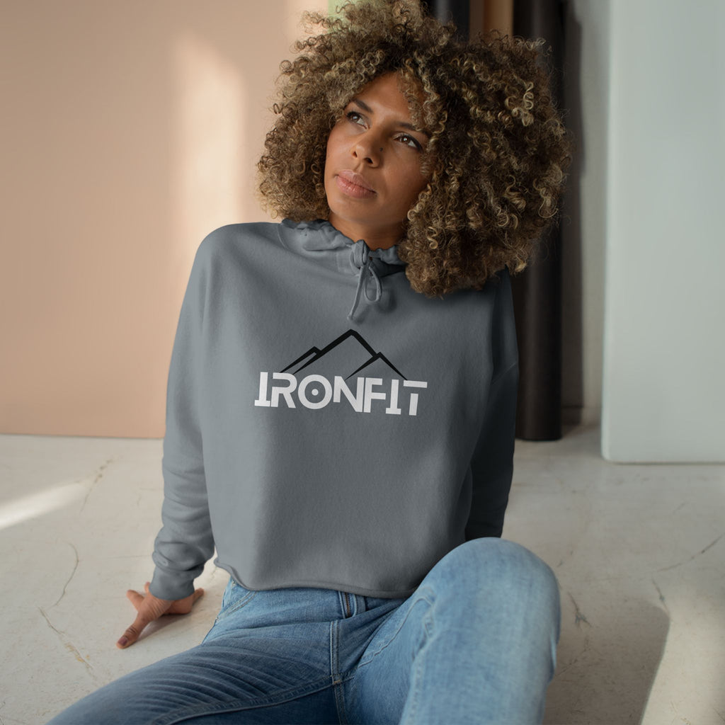 Women's Cropped Hoodie — IronFit Logo