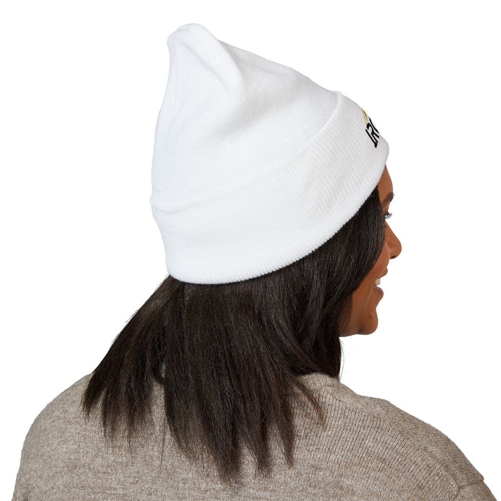 Embroidered Cuffed Beanie | Yellow/Black IronFit Logo