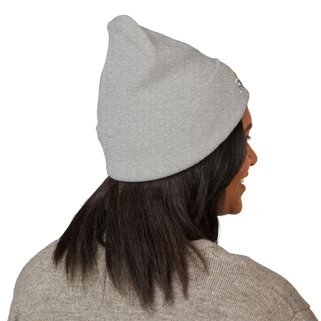 Embroidered Cuffed Beanie | Yellow/White IronFit Logo