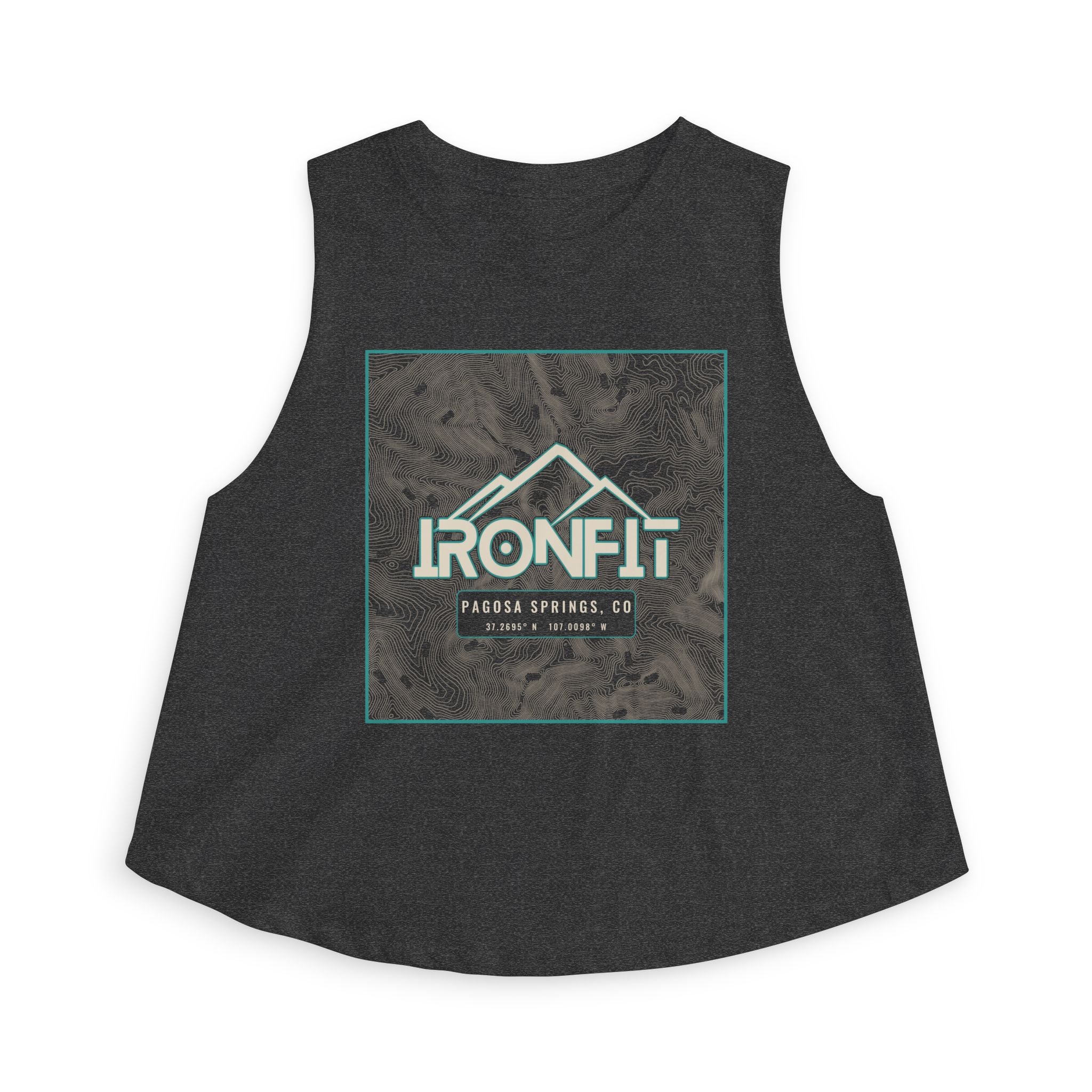 Women's Crop Tank Top | Pagosa Peak Topography