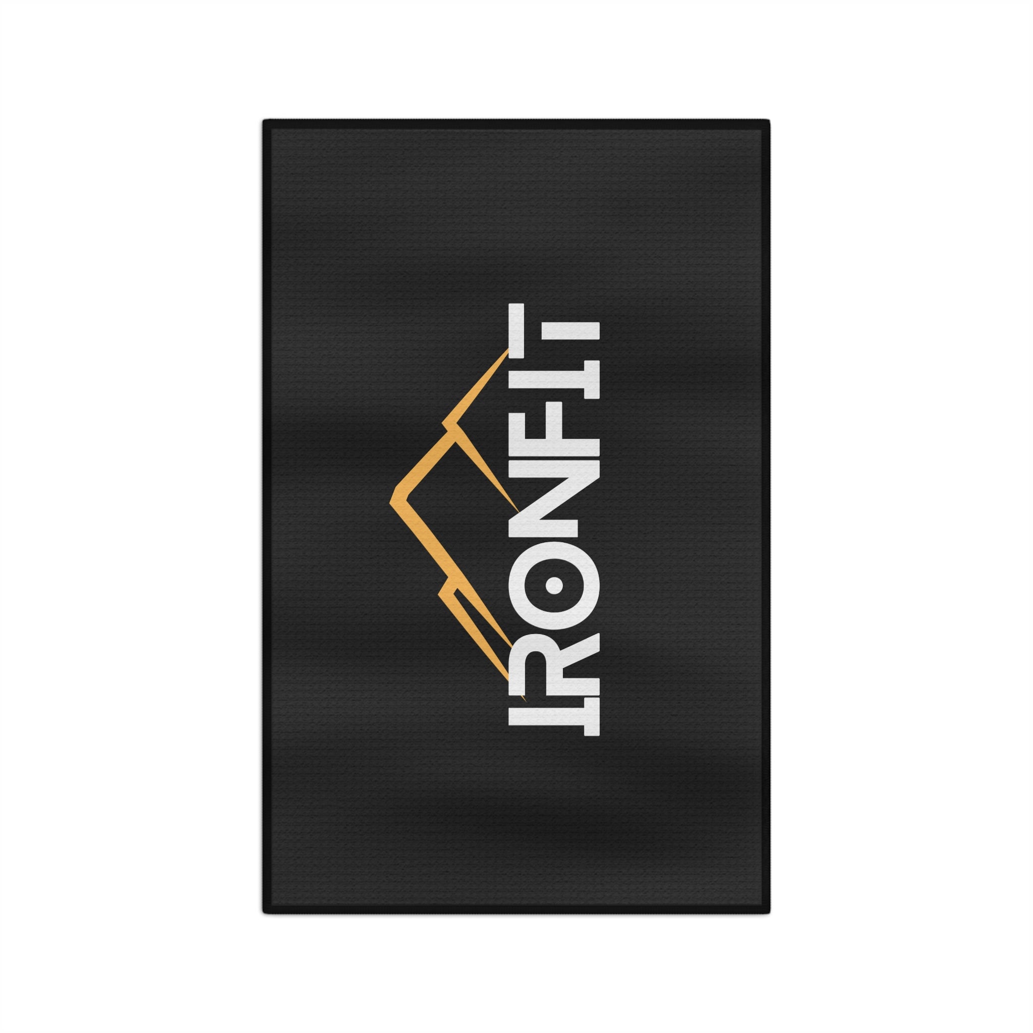 Black Microfiber Sweat Towel | IronFit Logo