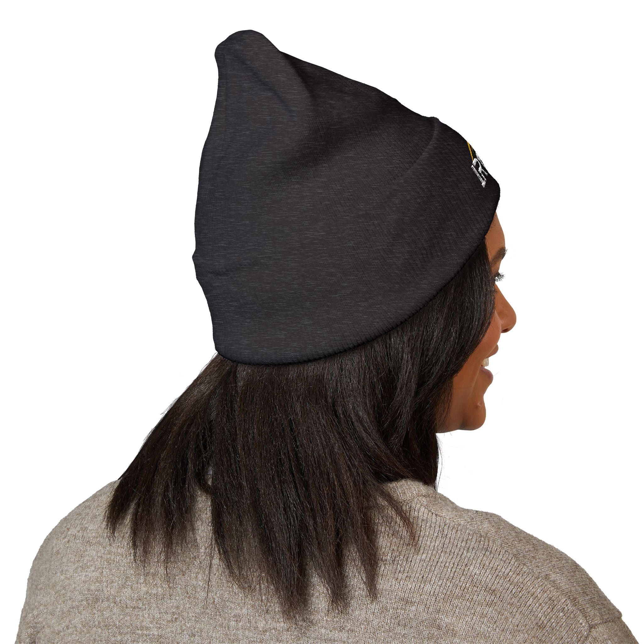 Embroidered Cuffed Beanie | Yellow/White IronFit Logo