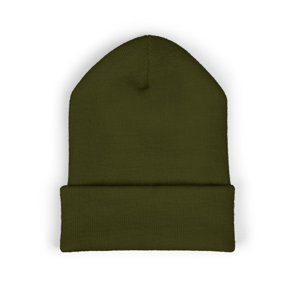Embroidered Cuffed Beanie | Yellow/Black IronFit Logo