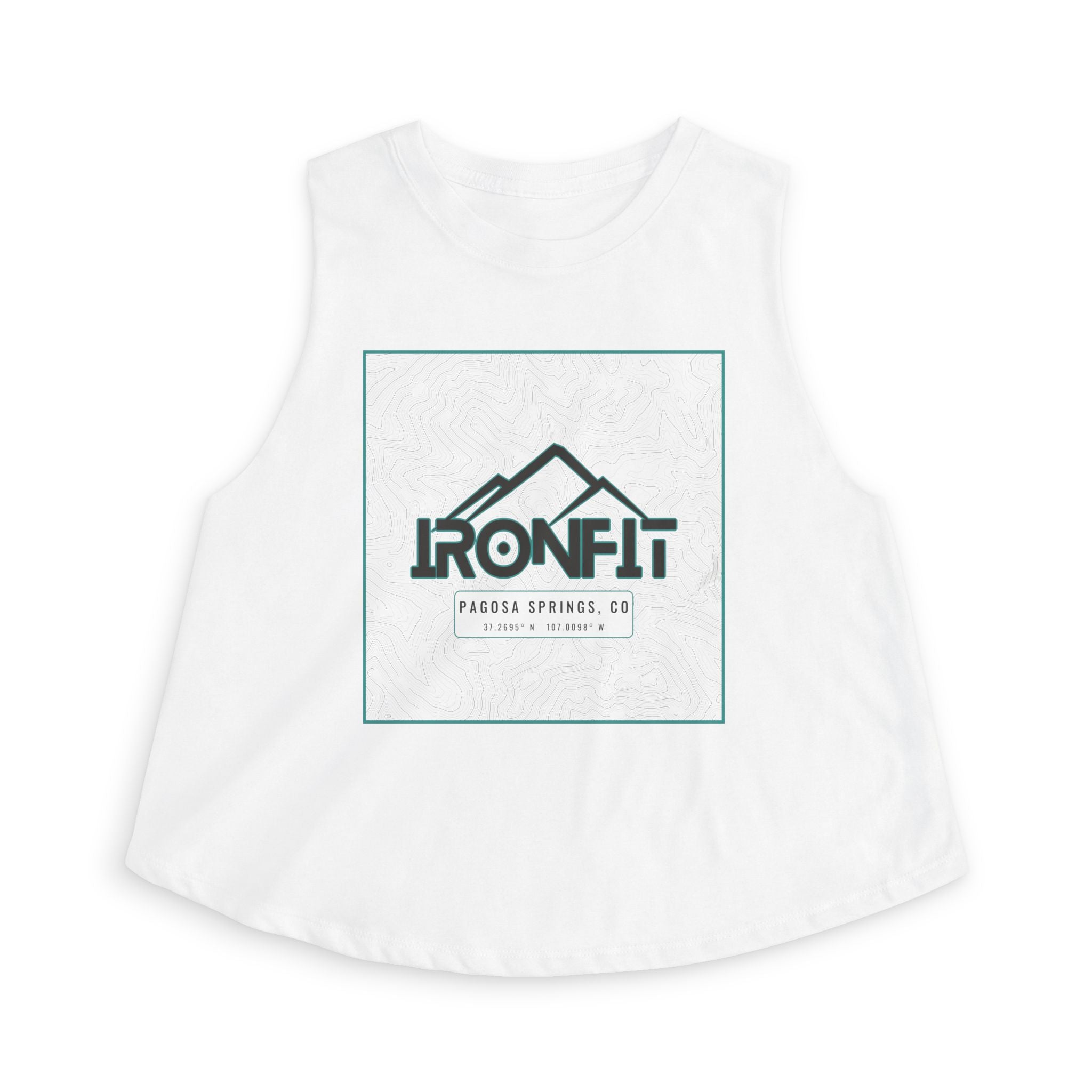Women's Crop Tank Top | Pagosa Peak Topography