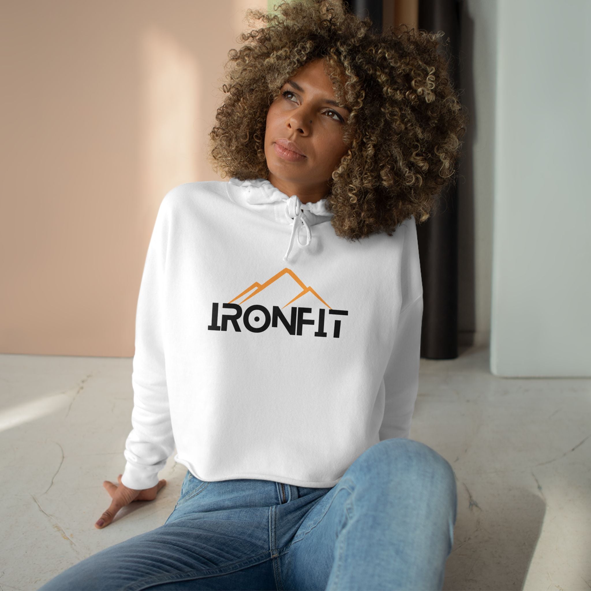 Women's Cropped Hoodie — IronFit Logo