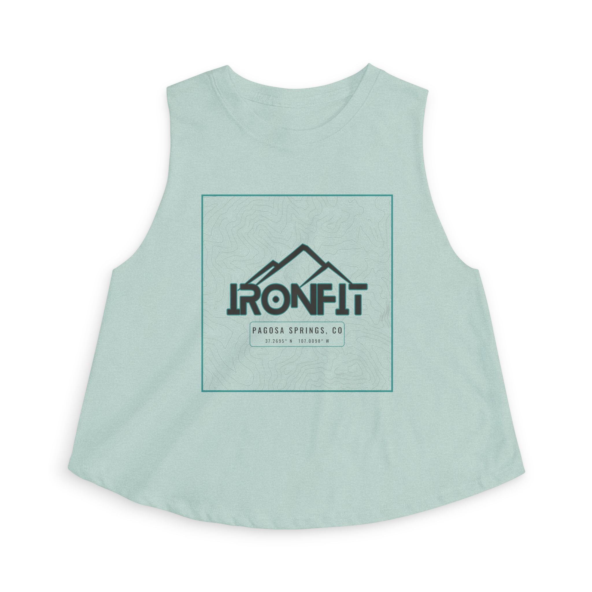 Women's Crop Tank Top | Pagosa Peak Topography
