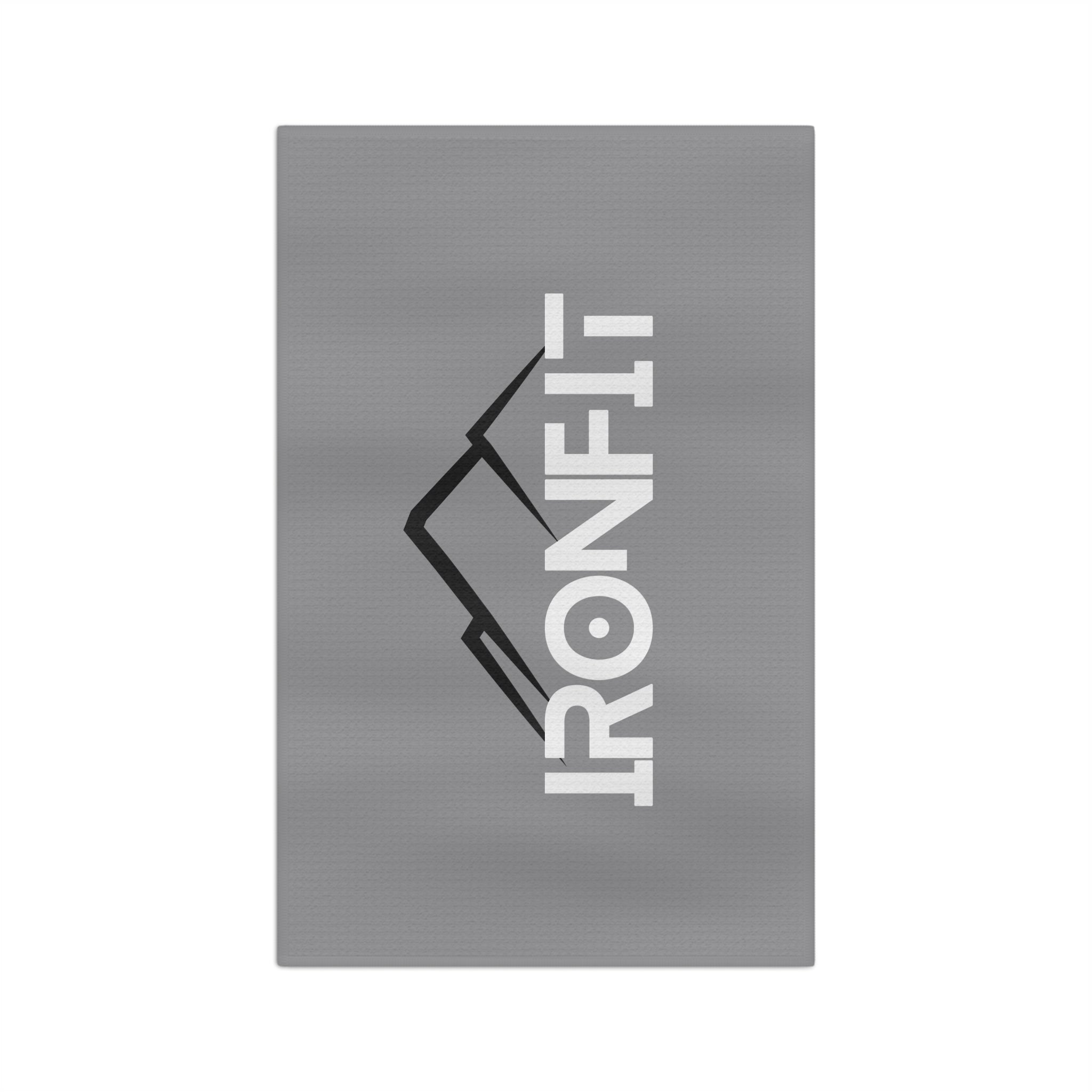 Grey Microfiber Sweat Towel | IronFit Logo