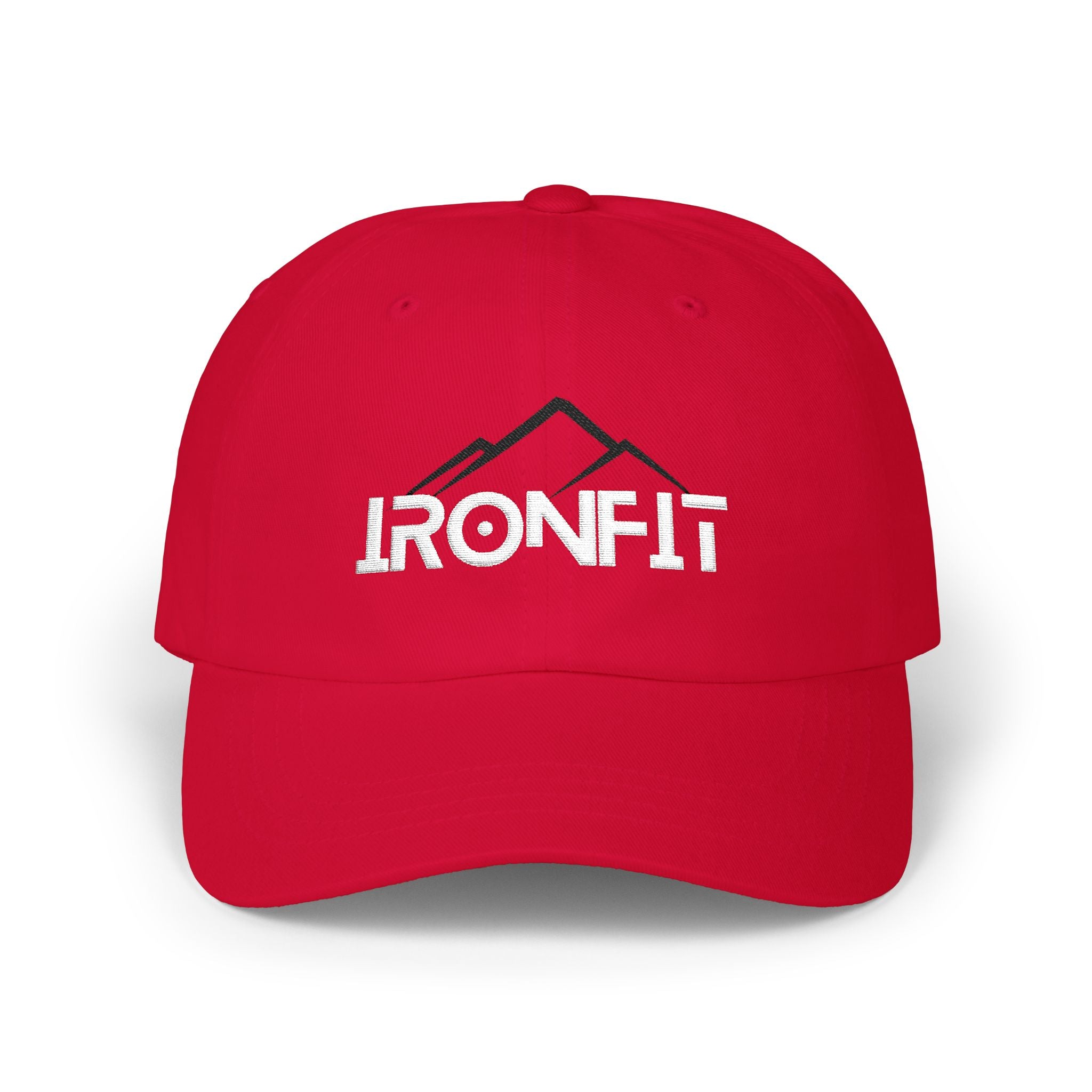 Classic Dad Cap | White/Black IronFit Logo