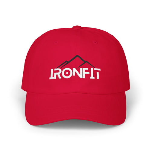 Classic Dad Cap | White/Black IronFit Logo
