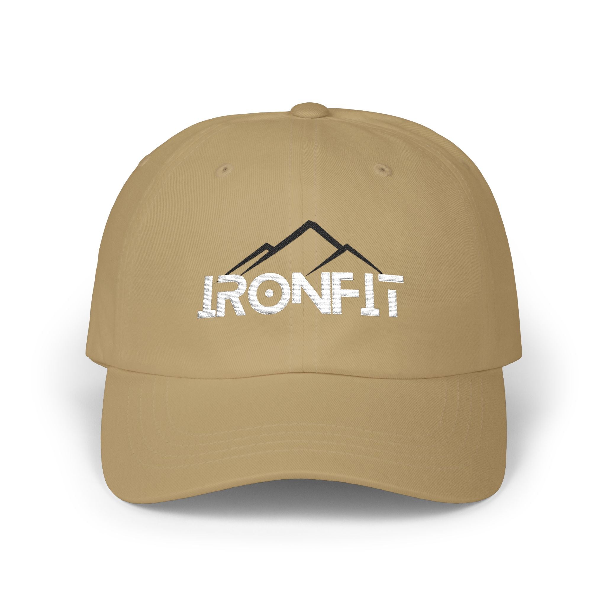Classic Dad Cap | White/Black IronFit Logo