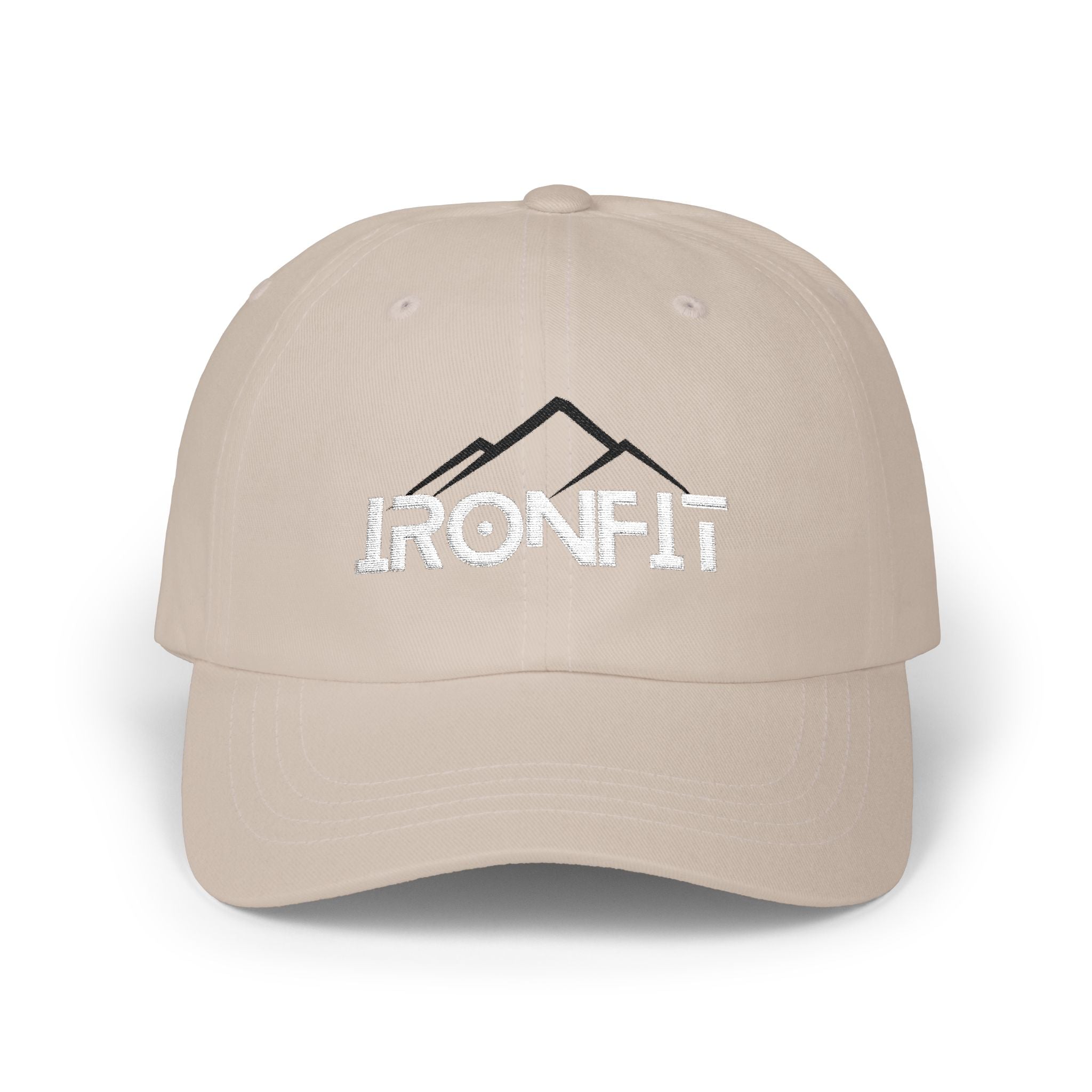 Classic Dad Cap | White/Black IronFit Logo